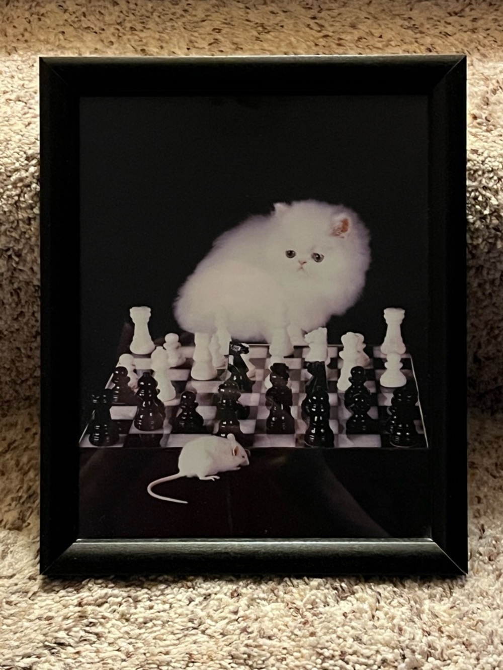 Cat and Mouse Chess Game print